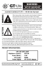 Preview for 1 page of GT-Lite GT-LTP-3 Assembly & Installation