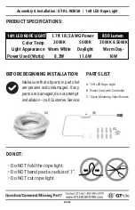 Preview for 2 page of GT-Lite GT-RL-W3K5K Assembly & Installation