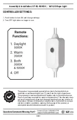 Preview for 4 page of GT-Lite GT-RL-W3K5K Assembly & Installation