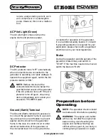 Preview for 10 page of GT POWER GT3500SE Operating Instructions Manual