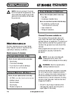 Preview for 16 page of GT POWER GT3500SE Operating Instructions Manual