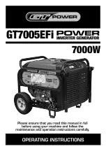 GT POWER GT7005EFi Operating Instructions Manual preview