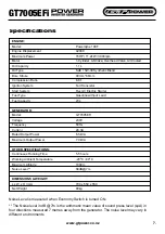 Preview for 7 page of GT POWER GT7005EFi Operating Instructions Manual