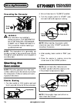 Предварительный просмотр 14 страницы GT POWER GT7005EFi Operating Instructions Manual