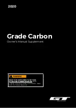 Preview for 1 page of GT Grade Carbon 2020 Owner'S Manual Supplement