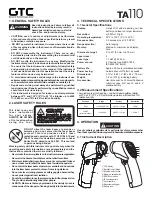 GTC TA110 Manual preview