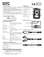 Preview for 1 page of GTC TA303 Quick Start Manual