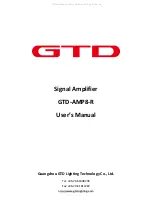 GTD AMP8-R User Manual preview