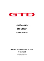 Предварительный просмотр 1 страницы GTD GTD-L2016P User Manual