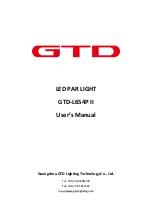 Предварительный просмотр 1 страницы GTD GTD-L654P II User Manual