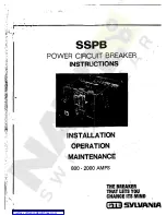 GTE SYLVANIA SSPB 1600 Instructions Manual preview