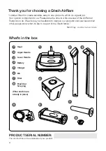 Предварительный просмотр 4 страницы Gtech AirRam AR20 Operating Manual