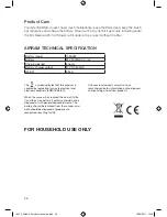 Предварительный просмотр 56 страницы Gtech AirRam AR34 Operating Manual