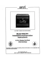 Предварительный просмотр 1 страницы GTI 4000WH Installation And Operation Instructions Manual