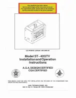 GTI ST-42GTV Installation And Operation Instructions Manual предпросмотр