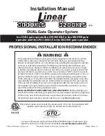 Предварительный просмотр 1 страницы GTO 3000XLS Installation Manual
