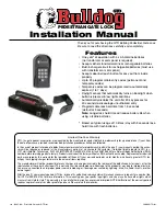 Предварительный просмотр 1 страницы GTO BullDog Installation Manual