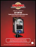 Предварительный просмотр 1 страницы GTO GP-SW050 Owner'S Manual