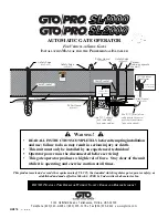Предварительный просмотр 1 страницы GTO PRO SL-1000 Installation Manual