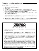 Предварительный просмотр 35 страницы GTO PRO SL-1000 Installation Manual