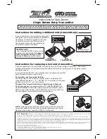 GTO Single Button Entry Transmitter Instructions предпросмотр