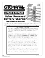 GTO Solar Powered Battery Charger Installation Manual preview