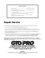 Предварительный просмотр 41 страницы GTO SW-4000XL Installation Manual