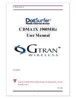 Gtran Wireless DotSurfer User Manual preview