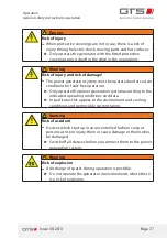 Предварительный просмотр 77 страницы GTS BG 132 Installation And Operating Manual