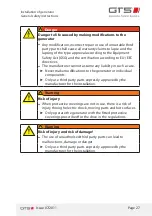 Preview for 27 page of GTS DWG (BL) 13/7-2 ZE Installation And Operating Manual