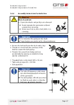 Preview for 47 page of GTS DWG (BL) 13/7-2 ZE Installation And Operating Manual