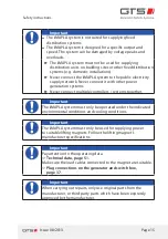 Preview for 15 page of GTS iMAPLA 13 Installation And Operating Manual