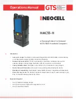 GTS Neocell HMC55-H Operation Manual предпросмотр