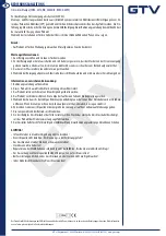 Preview for 3 page of GTV DANTE User Manual