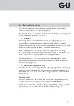 Preview for 7 page of GU DTN 80 Operating Instructions Manual