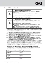 Preview for 9 page of GU ELTRAL KS 30 Solo Assembly And Operating Instructions Manual