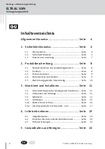 Предварительный просмотр 2 страницы GU ELTRAL VAN Assembly And Operating Instructions Manual