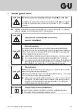 Preview for 21 page of GU ELTRAL Z45 230V Assembly And Operating Instructions Manual