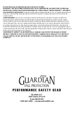 Preview for 8 page of Guardian Fall Protection 10829 Manual