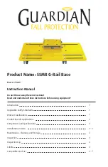 Предварительный просмотр 1 страницы Guardian Fall Protection SSMR G-Rail Base Instruction Manual