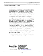 Preview for 2 page of Guardian Telecom P6301 Installation & Operation Manual