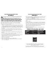 Preview for 2 page of Guardian AC5250 Use And Care Instruction