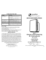 Guardian AC5900 Use & Care Instructions Manual preview