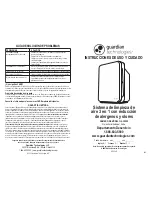 Предварительный просмотр 11 страницы Guardian AC5900 Use & Care Instructions Manual