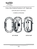 Preview for 1 page of Guardian ACR-11-VoIP Installation And Operation Manual