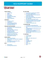 Preview for 1 page of Guardian BEAM V2 Support Manual