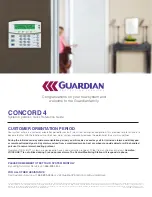 Preview for 1 page of Guardian CONCORD 4 System Operation Quick Reference Manual