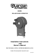 Guardian DCR2 Installation Instructions And Owner'S Manual preview