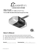 Guardian DCS 3/4HP Owner'S Manual preview