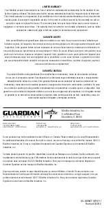 Preview for 8 page of Guardian ENVOY 380 User Instructions & Warranty